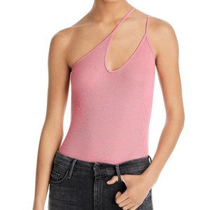 Enza Costa -Stretch Asymmetrical Strappy Tank Top in Vintage Pink